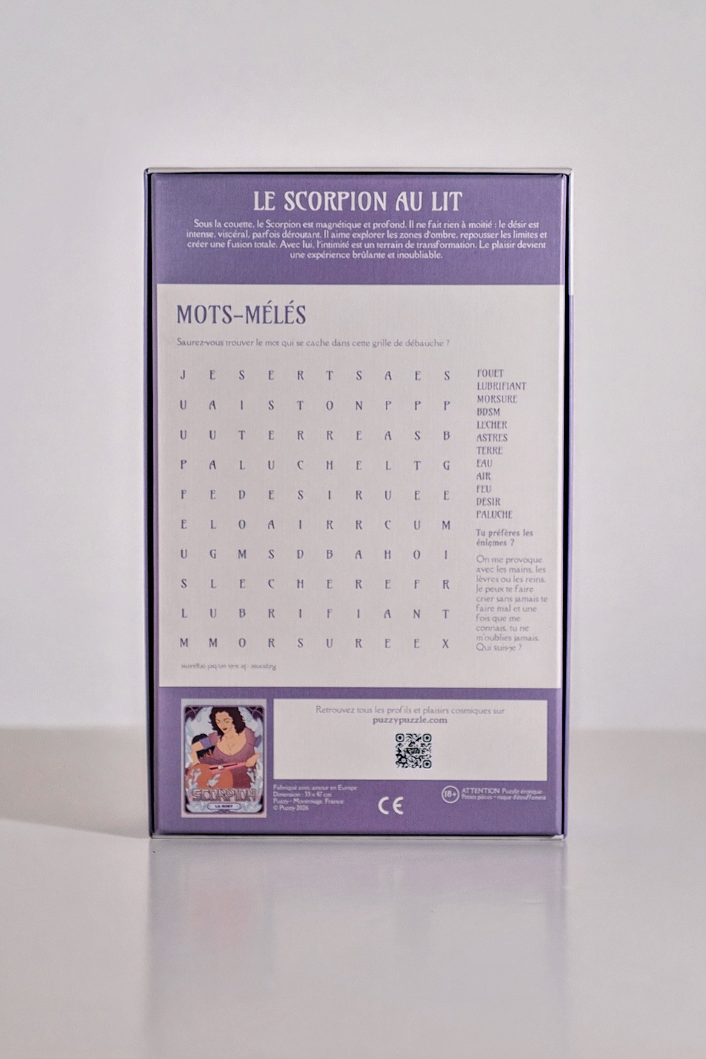Puzzle érotique Scorpion La Mort 500 pièces illustration astrologique Puzzy