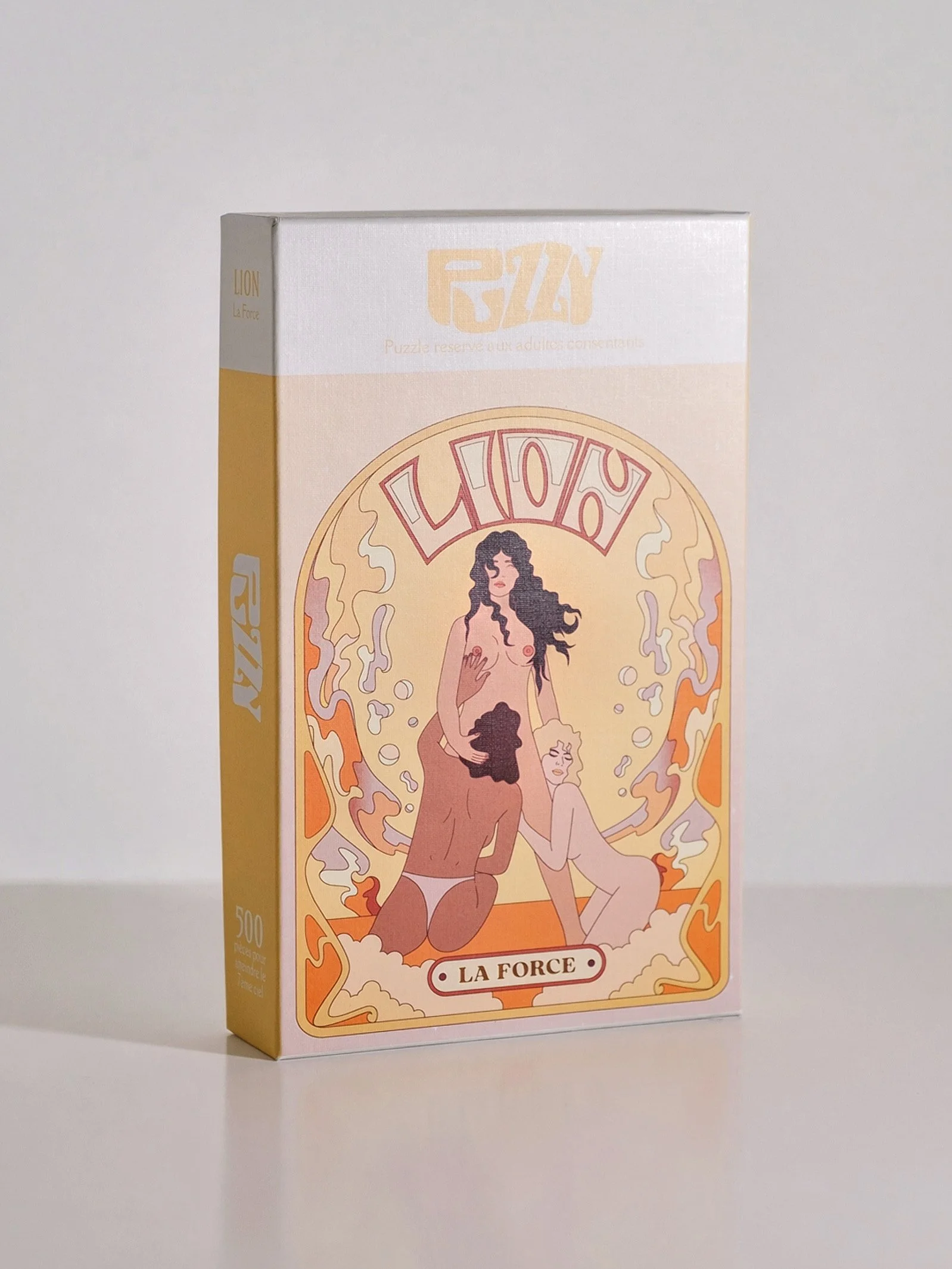 Puzzle érotique Lion La Force 500 pièces illustration astrologique Puzzy