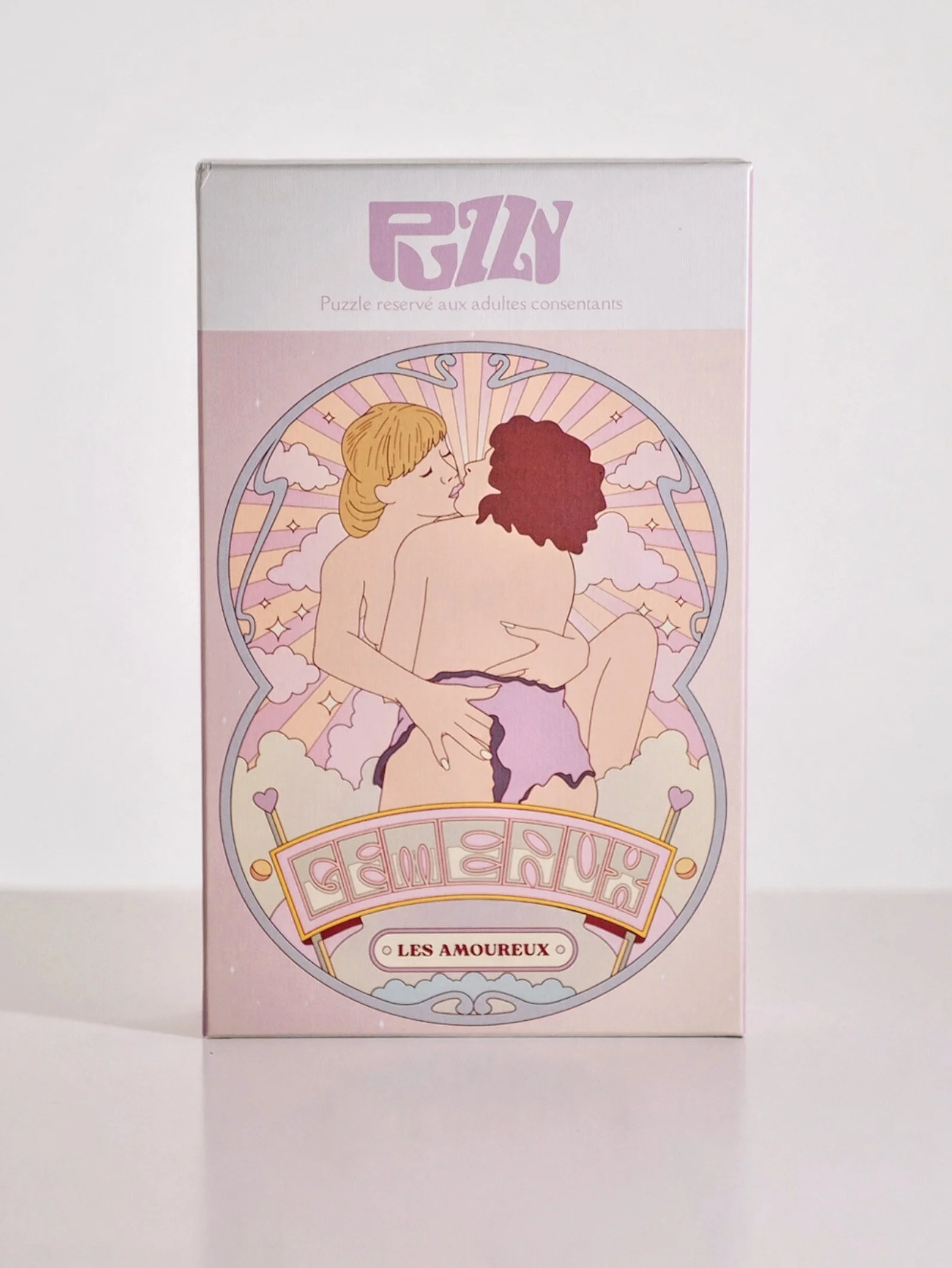 Puzzle érotique Gémeaux Les Amoureux 500 pièces illustration astrologique Puzzy