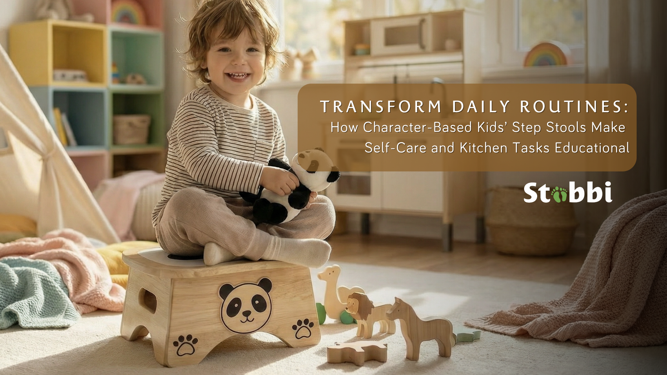 Transform Daily Routines: How Character-Based Kids’ Step Stools Make Self-Care and Kitchen Tasks Educational