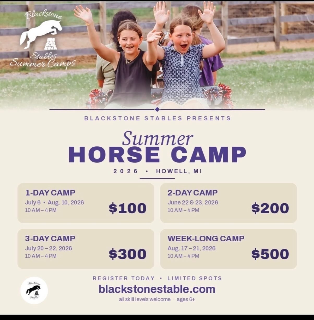 Join us this summer for an unforgettable horseback riding experience designed to build confidence, develop riding skills, and create lasting memories. Campers will enjoy hands-on horsemanship instruction, riding lessons tailored to all experience lev