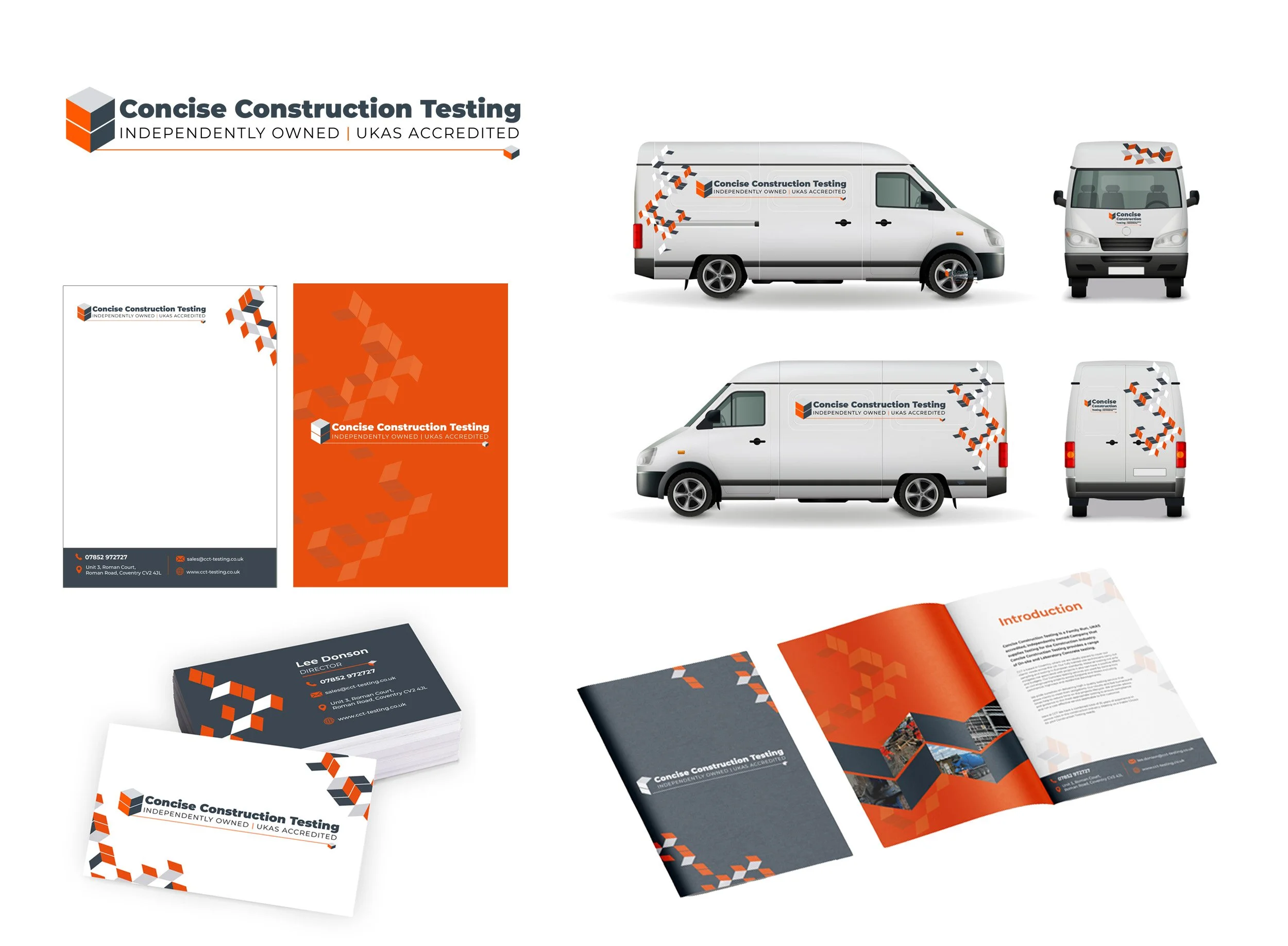 Concise Construction Testing branding and marketing 