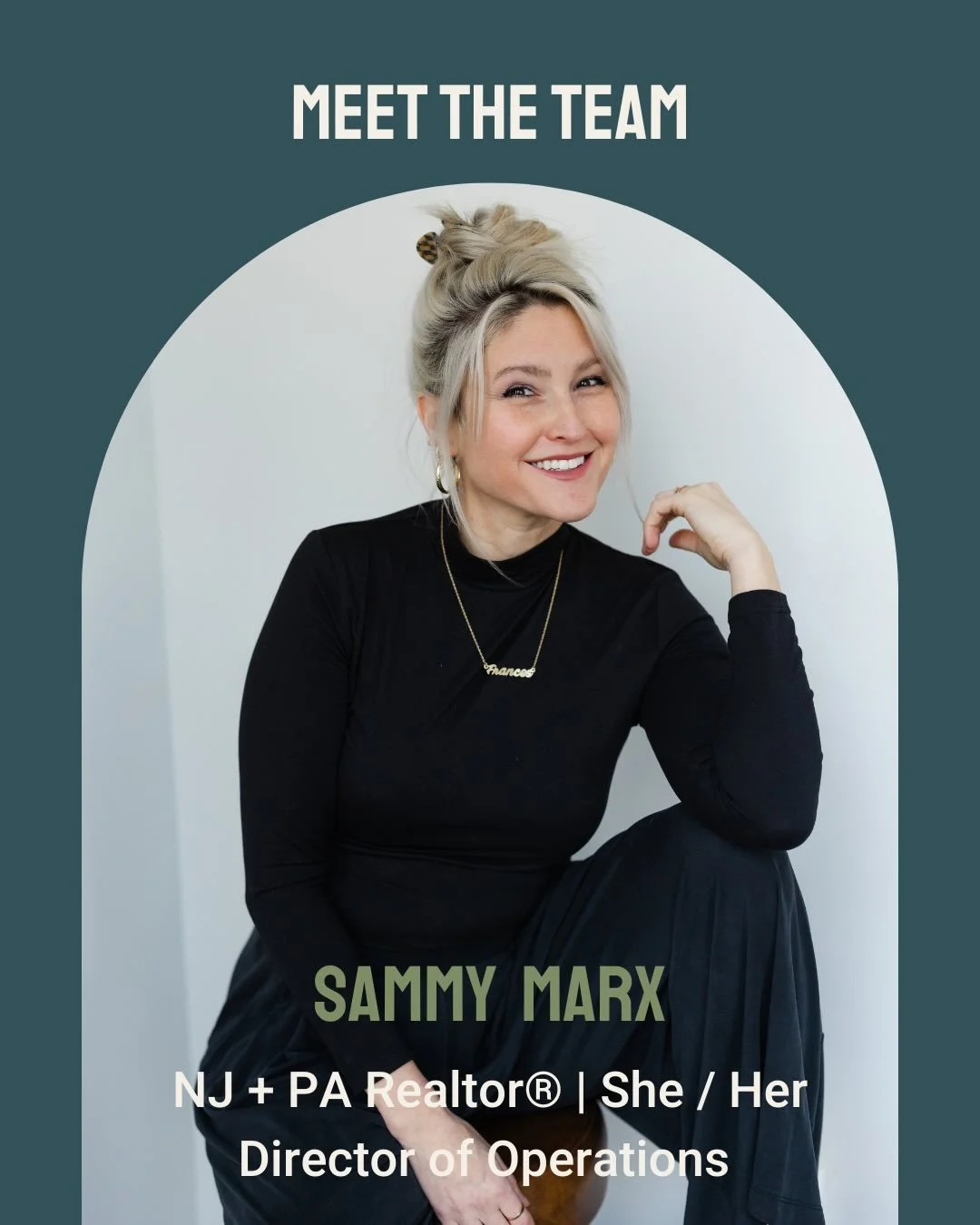 ✨Meet Sammy Marx ✨
the operational backbone of Telfair Collective.

NJ + PA Realtor
Director of Operations Transaction Coordinator Social Media Brain
Event Magician Office (+Amy) Wrangler 
If something needs to get done- Sammy already made the spread