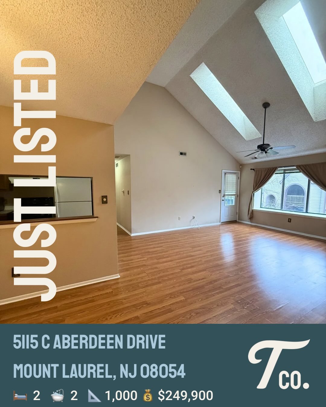 ✨ Just Listed in Mt. Laurel ✨

5115C Aberdeen Drive - where easy living meets smart layout and just the right amount of space 🏡

This ~1,000 sq ft home packs a punch with: &bull; A spacious living room made for hosting (or binge-watching nights in) 