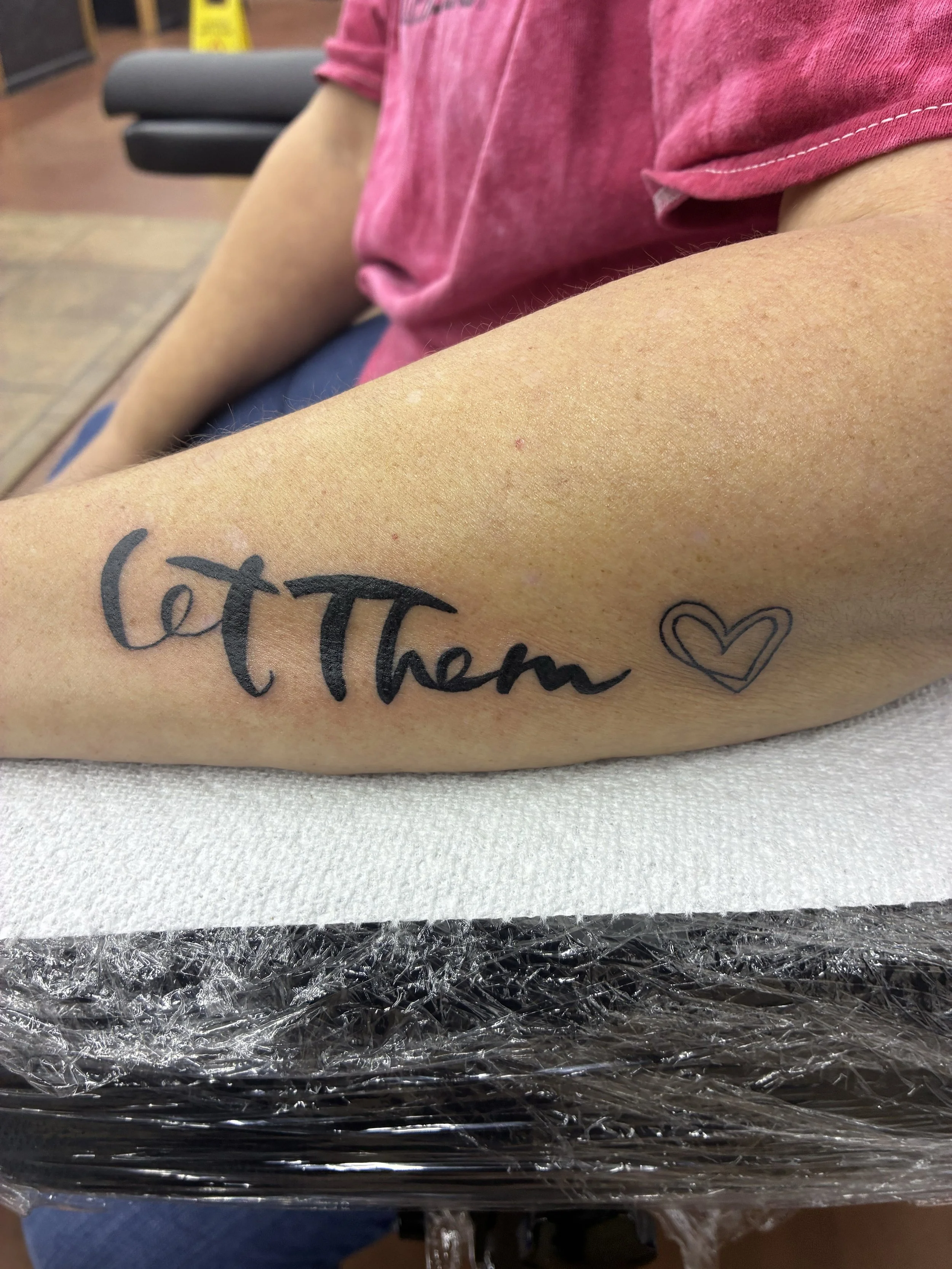Black font tattoo