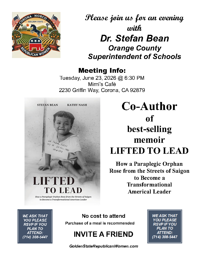 An Evening With Dr. Stefan Bean - Orange County Superintendent of Schools