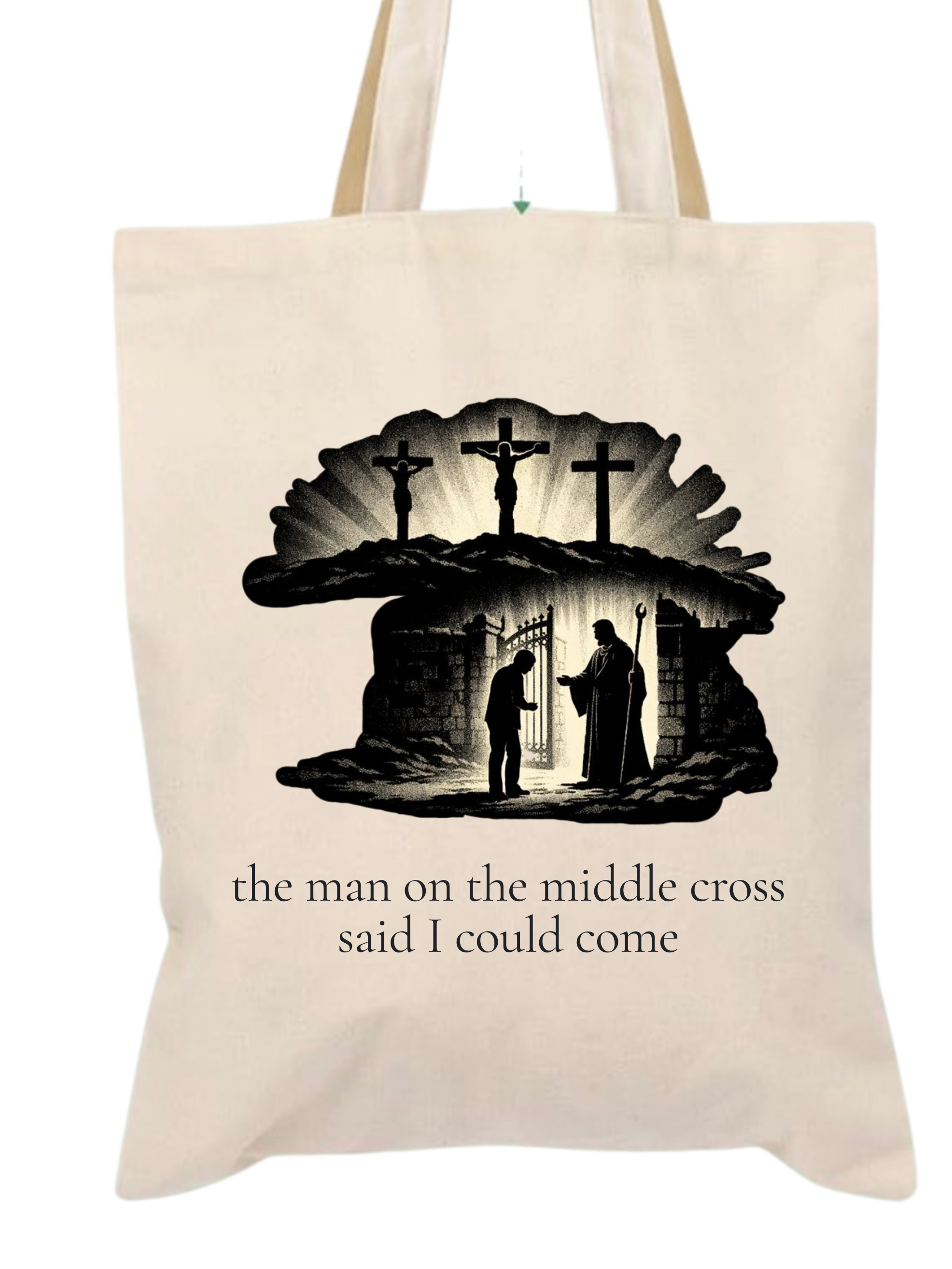 Man on The Middle Cross Canvas Bag