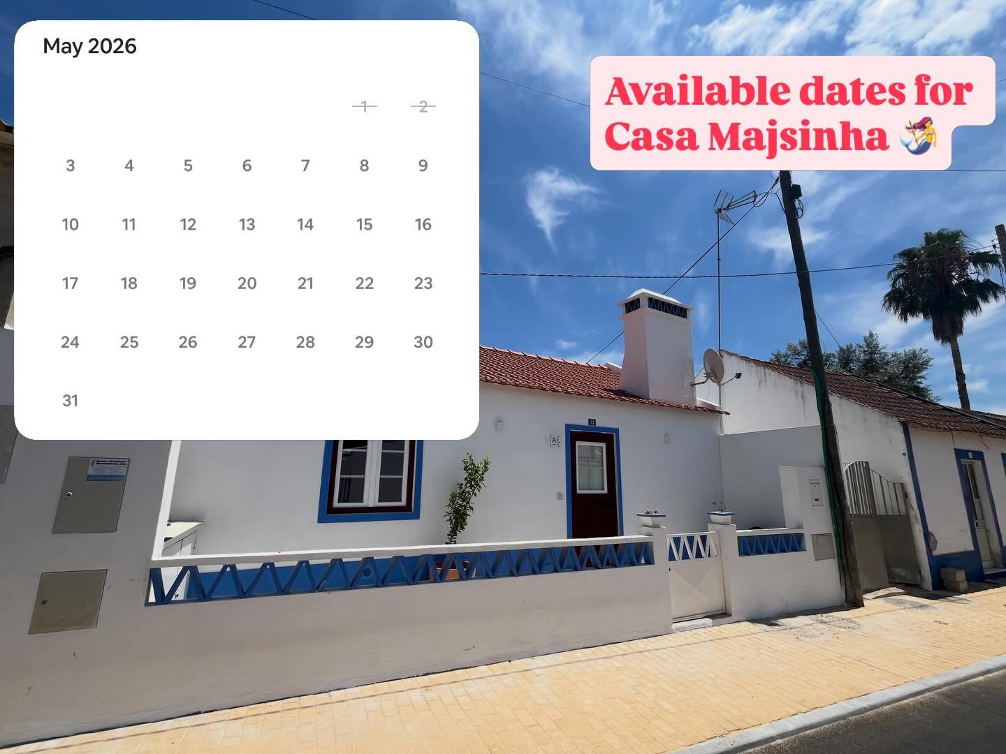 Casa Majsinha 🧜&zwj;♀️, 5⭐️ reviews, is the cutest 3 bedroom house. In original Alentejo style and with all modern amenities, including gas-barbecue, rooftop and lounge terrace. We can&rsquo;t wait to welcome all of our guests this summer. Still hav