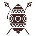 Dessin d'un scarabée stylisé avec motifs géométriques