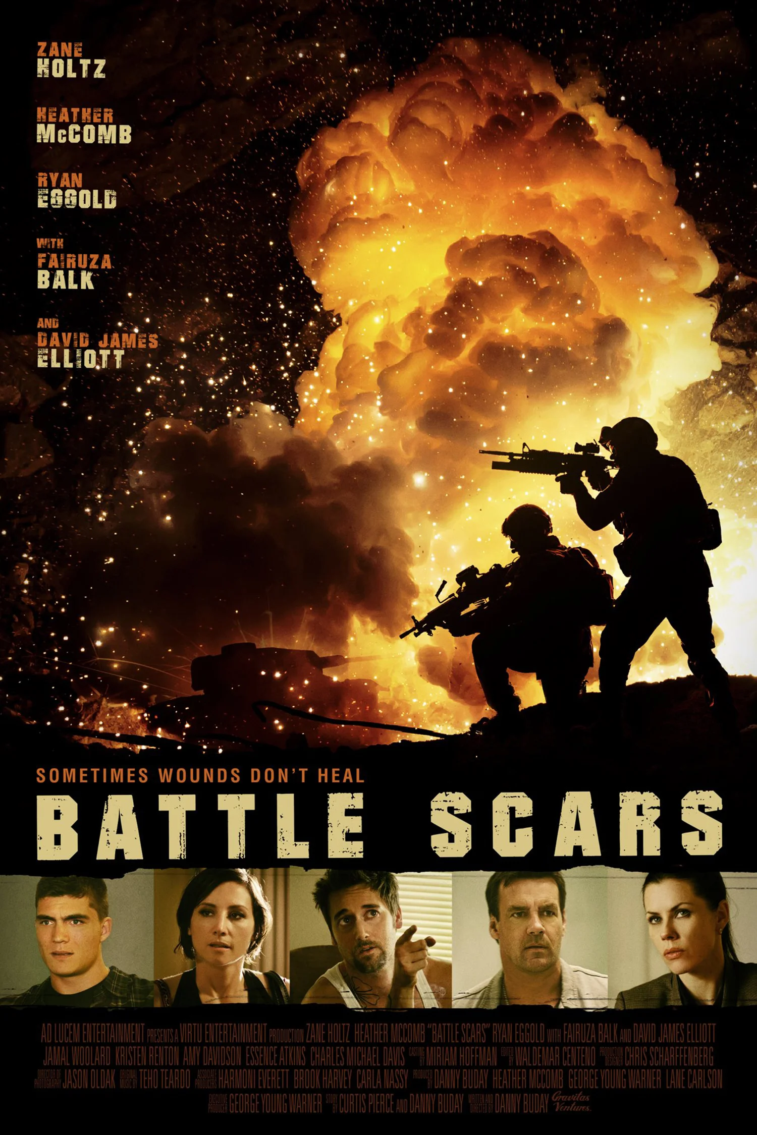 BATTLE SCARSFeature Film, Drama/WarGravitas Ventures/ShowtimeDirector - Danny BudayEditor - Waldemar Centeno