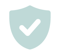 A shield icon with a checkmark in the centre.