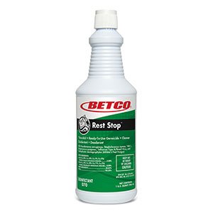 Bottle of Betco Rest Stop disinfectant cleaner