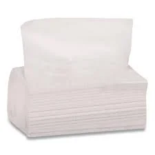 A stack of white facial tissues