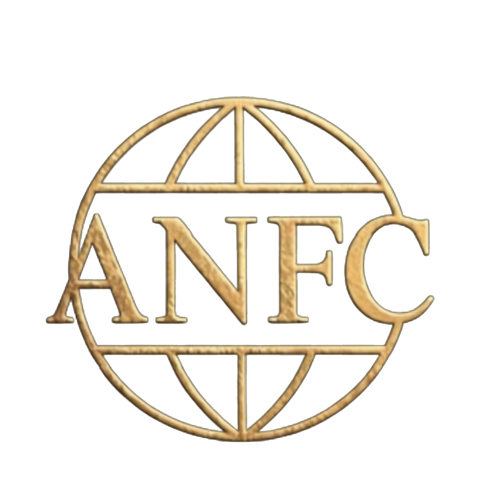 Logo of the All Nations Fellowship Center showing 'ANFC' inside a globe.