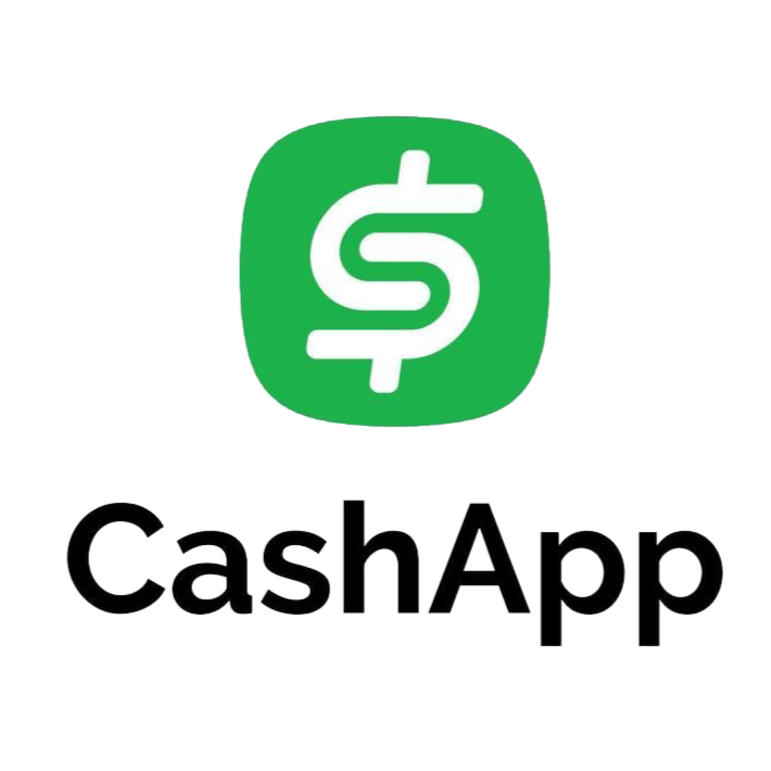 Cash App logo with a green circle and white dollar sign, and the words 'CashApp' in black text below.
