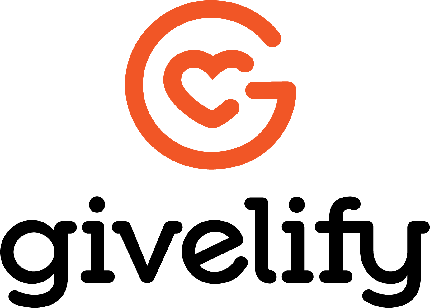 Givelify Logo with a stylized 'C' and 'G' inside a circle, and black text reading 'Cause Givers Foundation'.