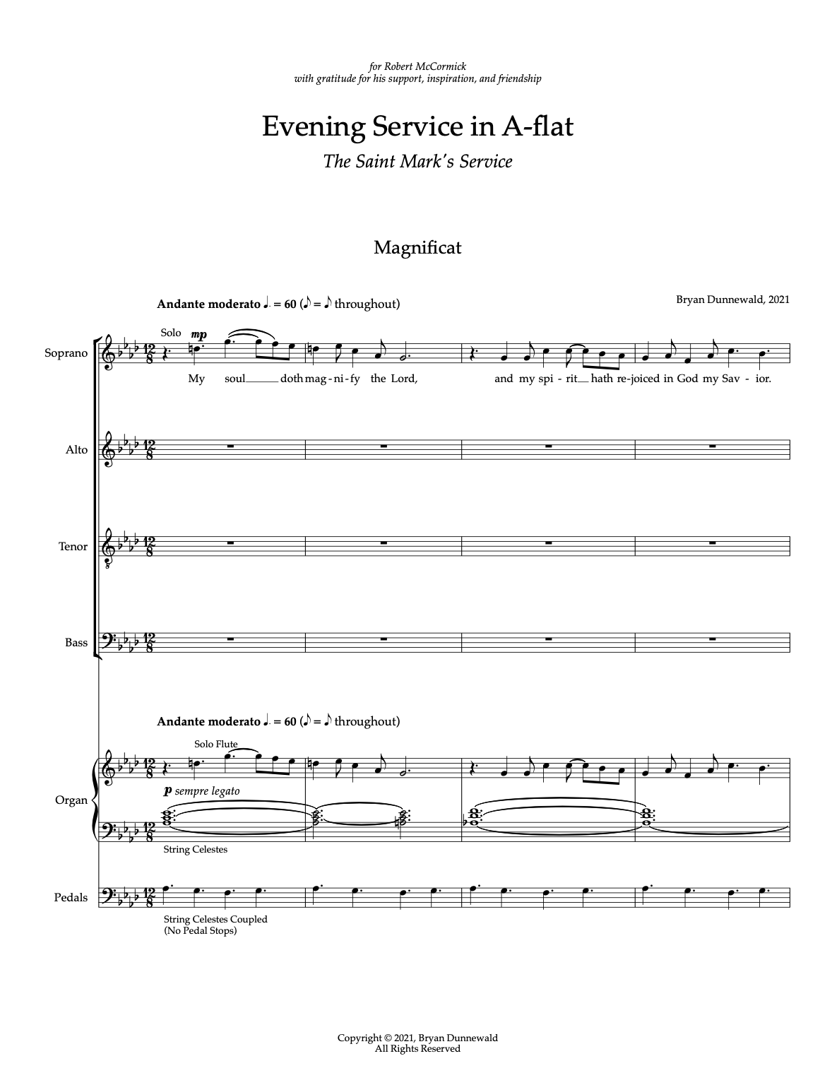 Evening Service in A-flat: The Saint Mark’s Service (2021)