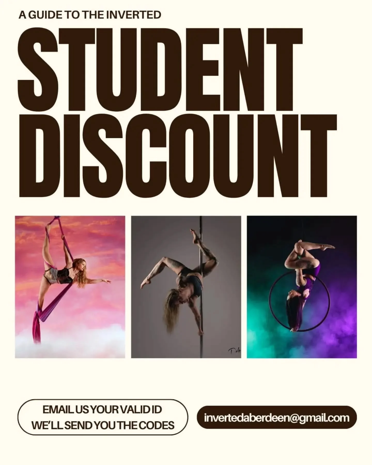 A GUIDE TO OUR STUDENT DISCOUNTS 

We're continuing our unique offer for students, with 10% off any single class booking and 5% off packs, which means your discounted packs gets another discount on top 🤩🥰 

We're also thrilled to continue our colla