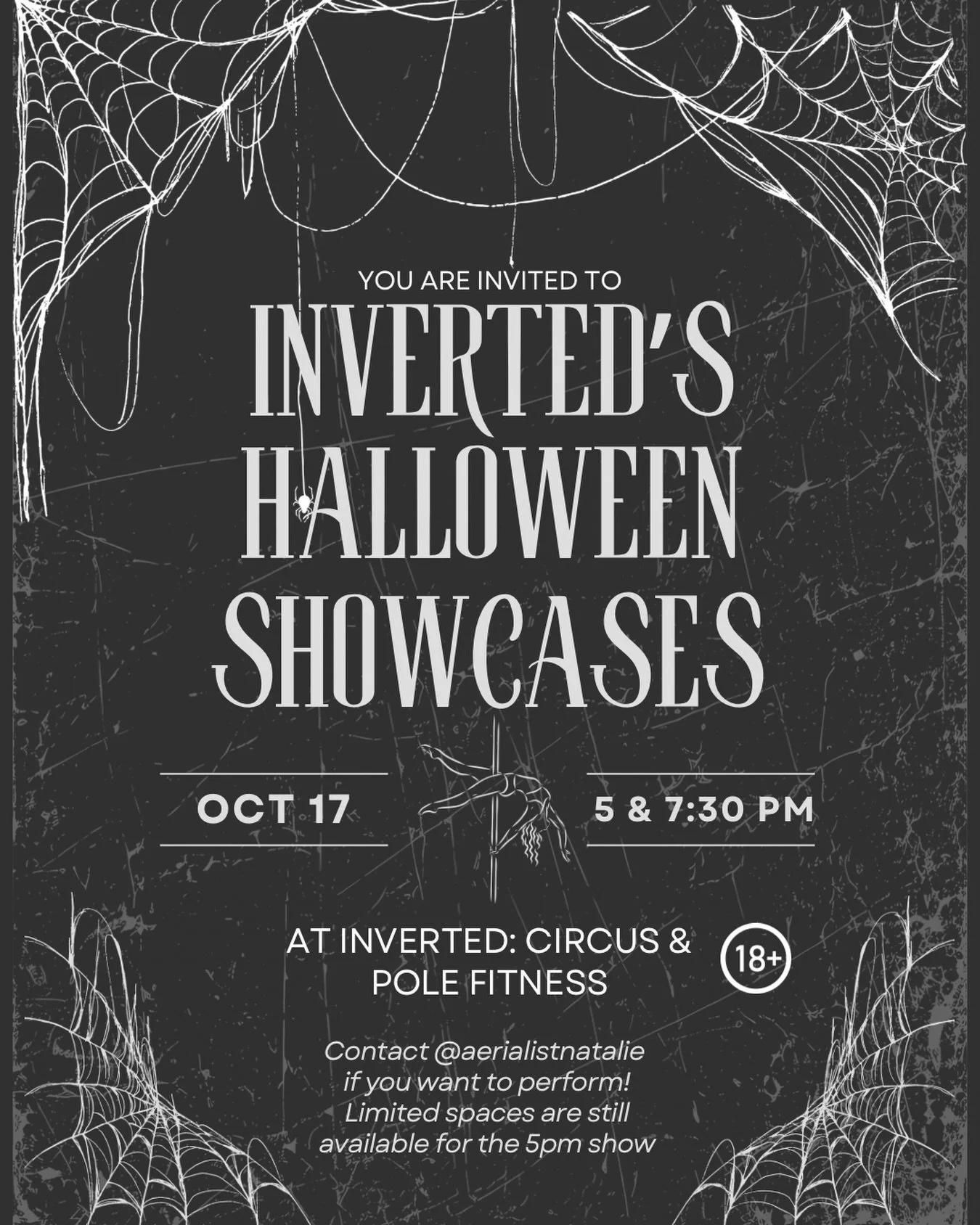 We have had a fantastic response from performers to take part in our annual Halloween showcase and so, we are organising two showcases this year! With the performance spots for our 7:30pm showcase filled, we are now offering performance spots for 5pm