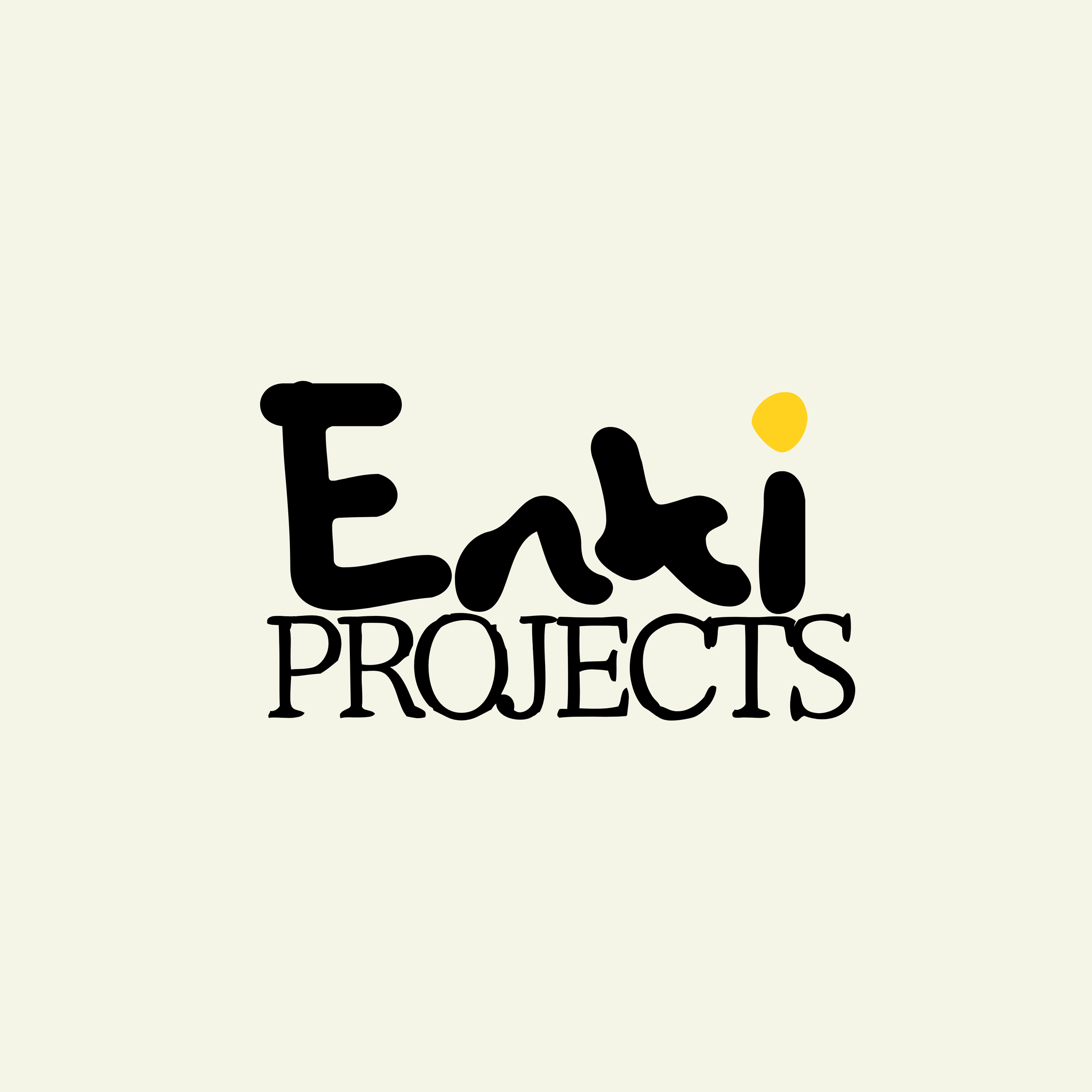 Logo with the words "Enki Projects" in black, with a yellow dot above the uppercase 'i' in "Enki" on a light background.