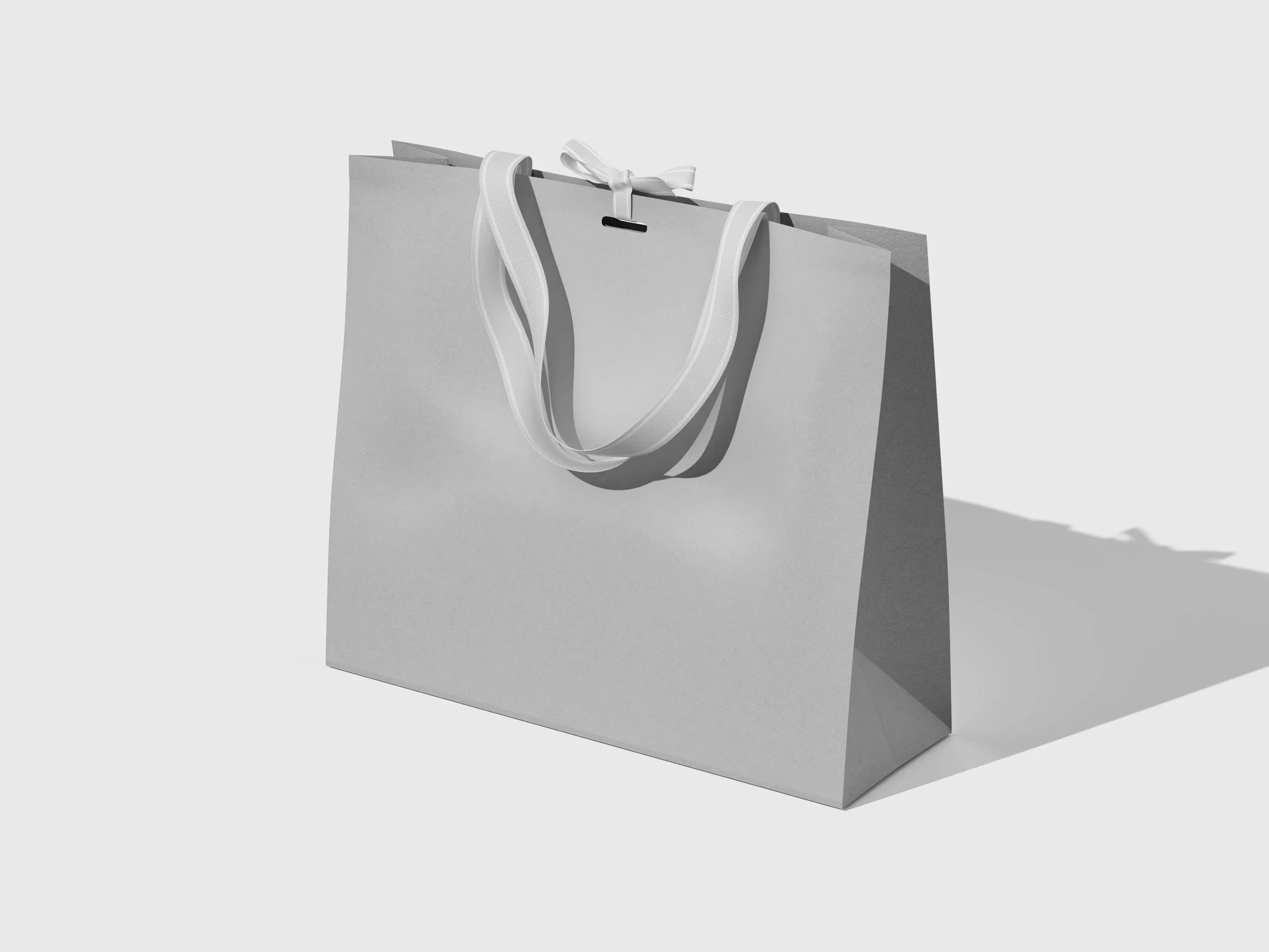 A blue shopping bag with blue rope handles and white text that reads 'LLADRO' and 'Conscious Shopping' on a plain white background.