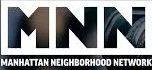 Manhattan Neighborhood Network logo with black text and a blue line underneath