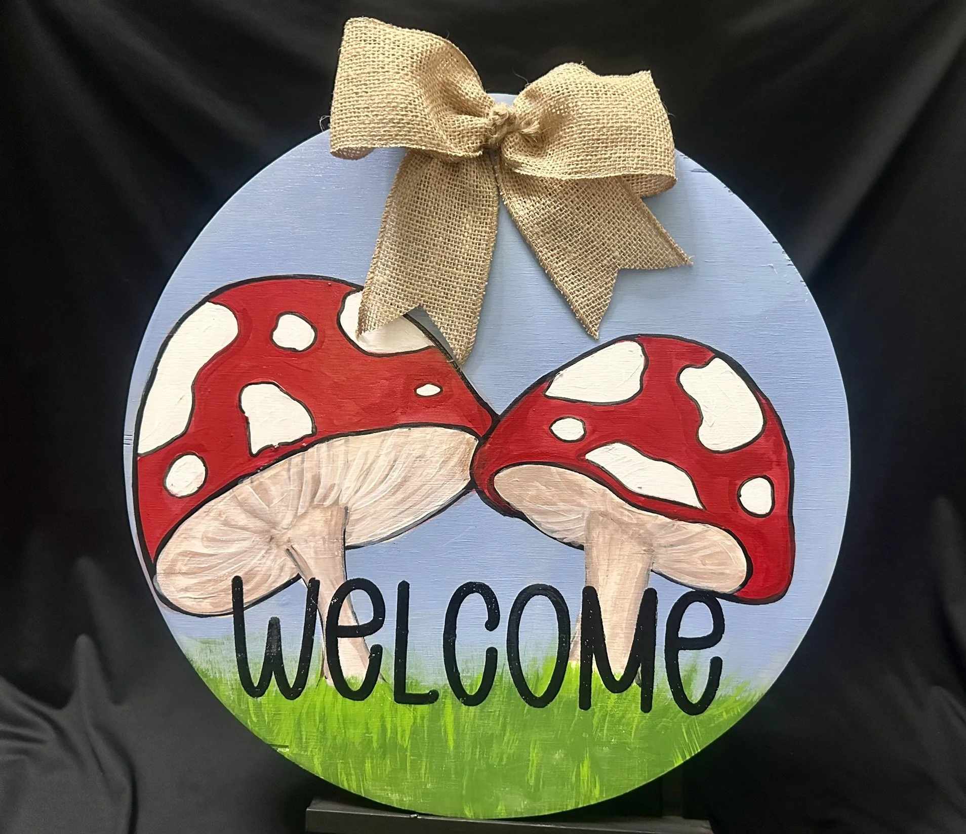 Mushroom Welcome Sign