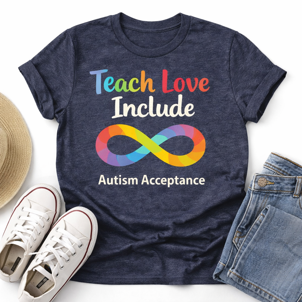 'Teach Love Include' Autism Acceptance T-Shirt