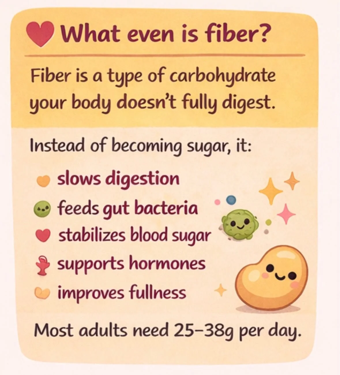 Fiber deep dive 🫘✨

It&rsquo;s not just about digestion &mdash; it&rsquo;s about steady energy, fewer cravings, better gut health, and long-term metabolic support.

And beans? They&rsquo;re one of the easiest ways to get it.

Just 1 cup of cooked le