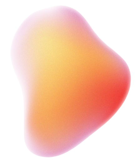 Ein farbiger, abstrakter, zart schimmernder Form mit warmen Farbtönen von Gelb, Orange und Rot.