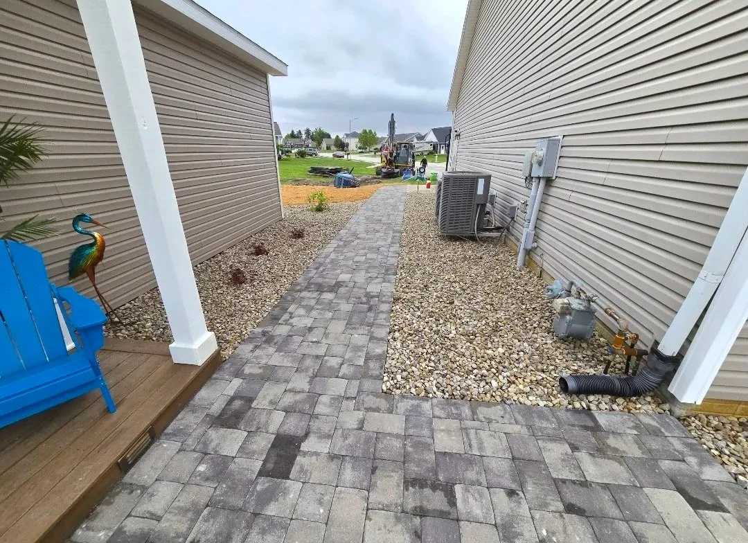 unilock camelot paver walkway