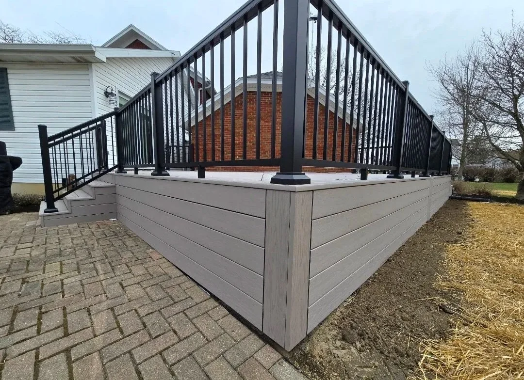 outdoor living space deck using timbertech decking