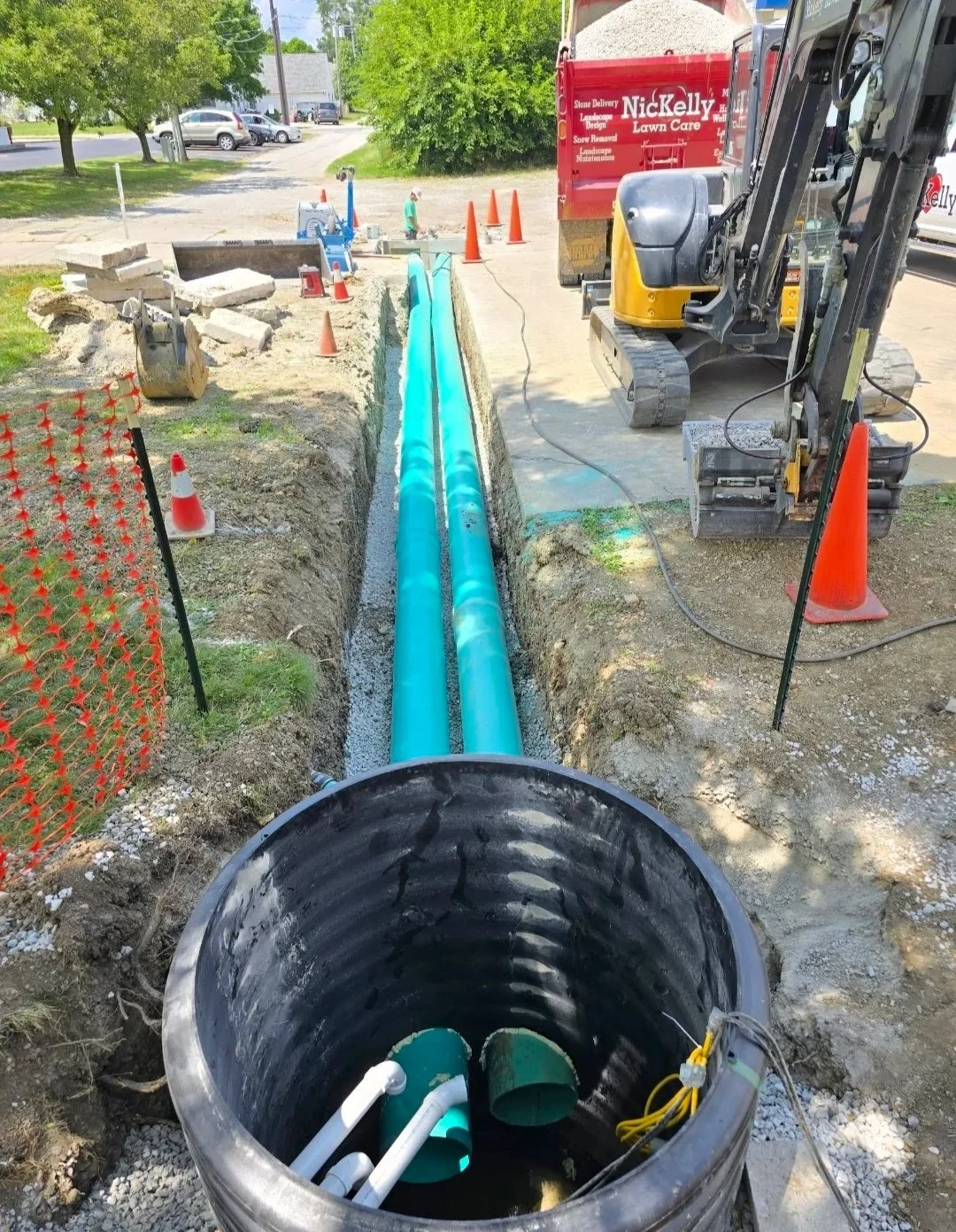 connecting a catch basin to a sump pump using pvc tile
