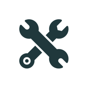 Icon of a wrench and a screwdriver crossed over each other.