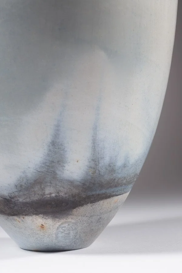 'Darwin 2014' Vessel Detail
White Stoneware Clay Thrown & Saggar Fired with local organic materials and oxides 27 cm x 13 cm x 13 cm