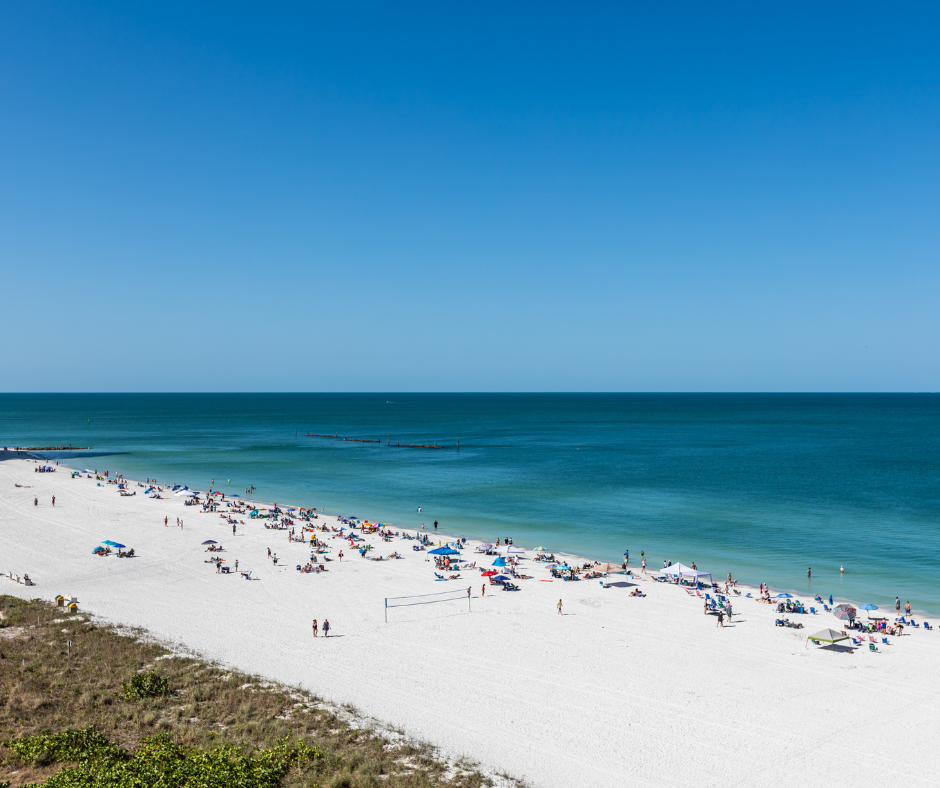 an image of people on the beach in March Island florida