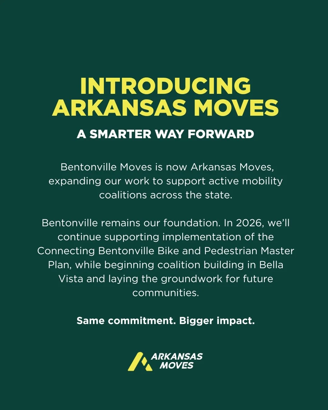 BIG news and a BIG thank you. 🎉

Bentonville Moves is growing into Arkansas Moves, and last night&rsquo;s launch party was a powerful reminder of why this work matters.

The turnout, the conversations, the energy in the room.. none of which happens 