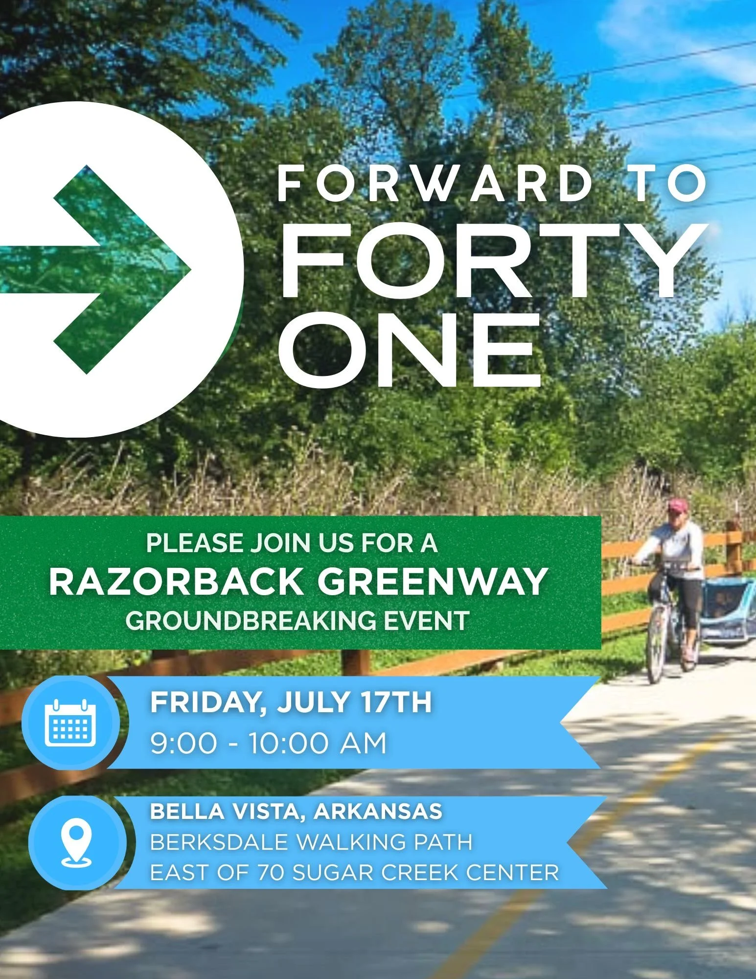 Razorback Greenway Extension III Groundbreaking Celebration