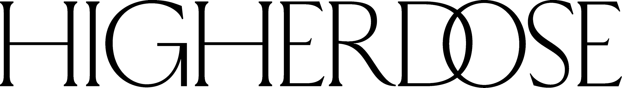 A black and white logo with the text 'HIGHER HOUSE' in large, stylized font.