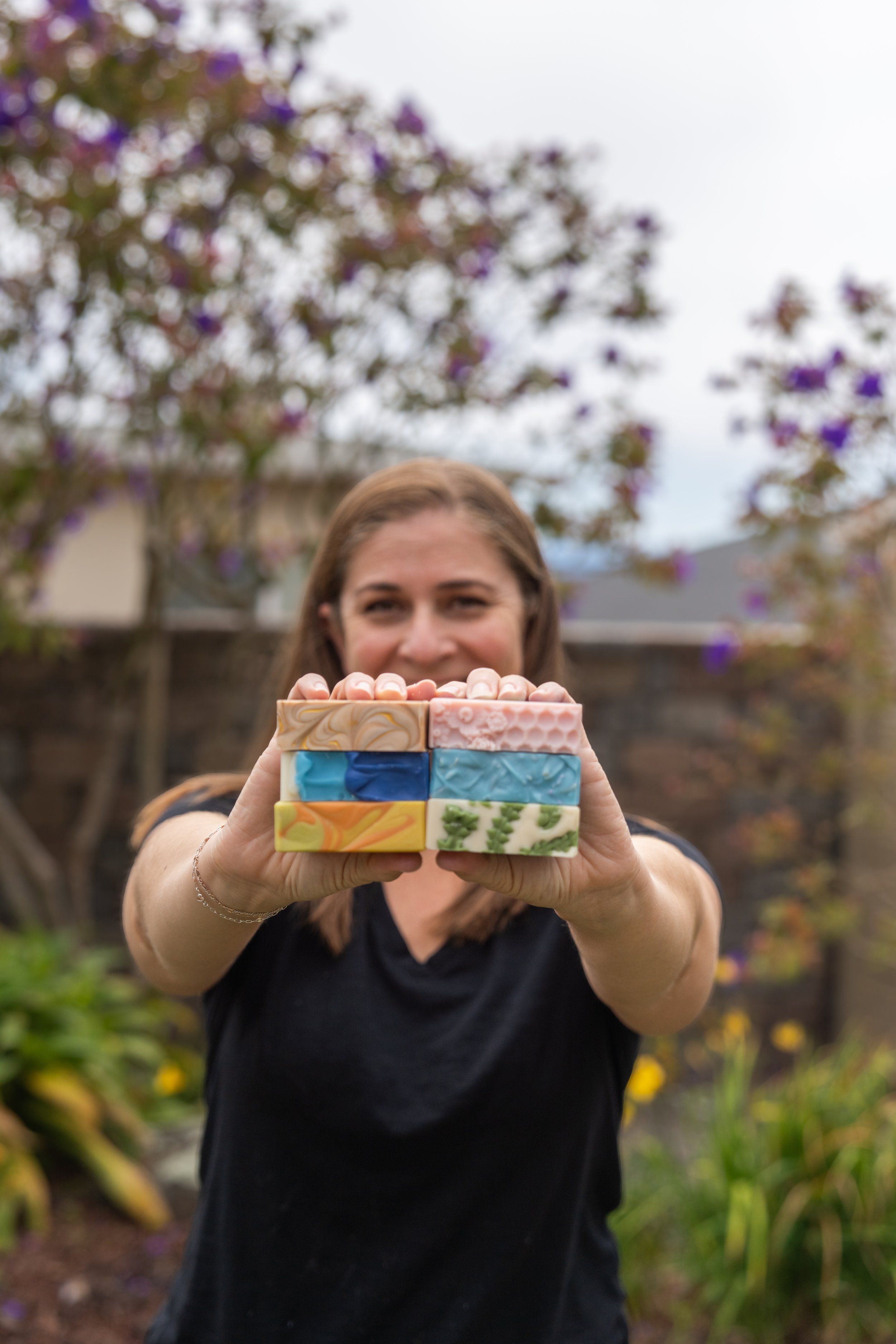 Photo holding stacks of soap