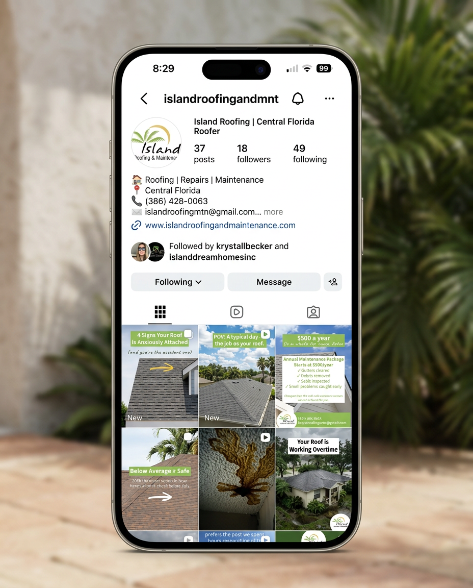 Instagram Account | Island Roofing and Maintenance