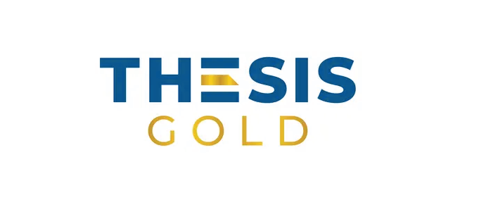 Thesis Gold logo with blue and gold text.