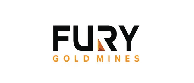 FURY Gold Mines logo with black and orange text on a white background