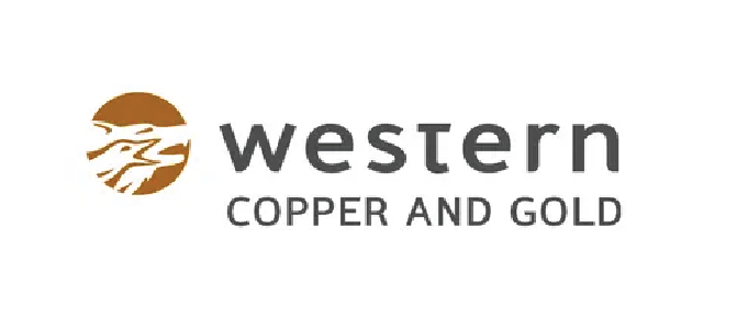 Western Copper and Gold logo with a circular icon resembling mountains or waves