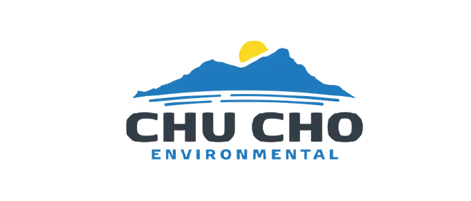 Logo for Chi Chochi, featuring a blue mountain and a yellow sun above the name.