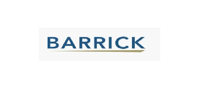 The word "BARRICK" in blue capital letters with a thin line underneath, on a white background.