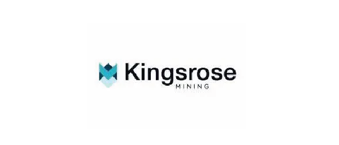 Kingsrose Mining logo with a stylized blue icon and black text.