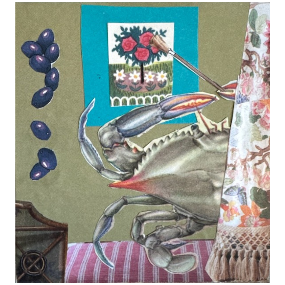 Collaged greeting card