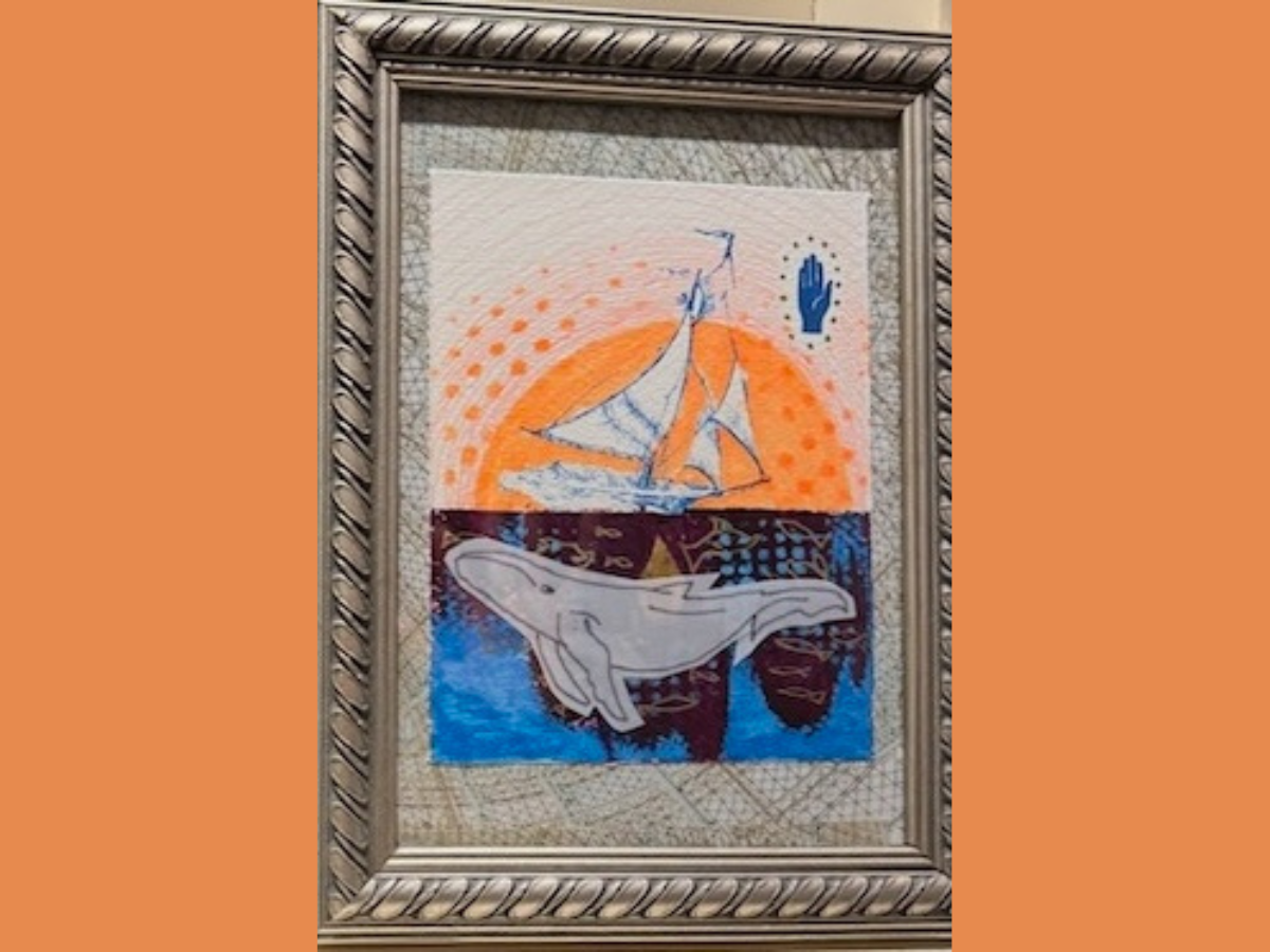 Collaged mat for artwork