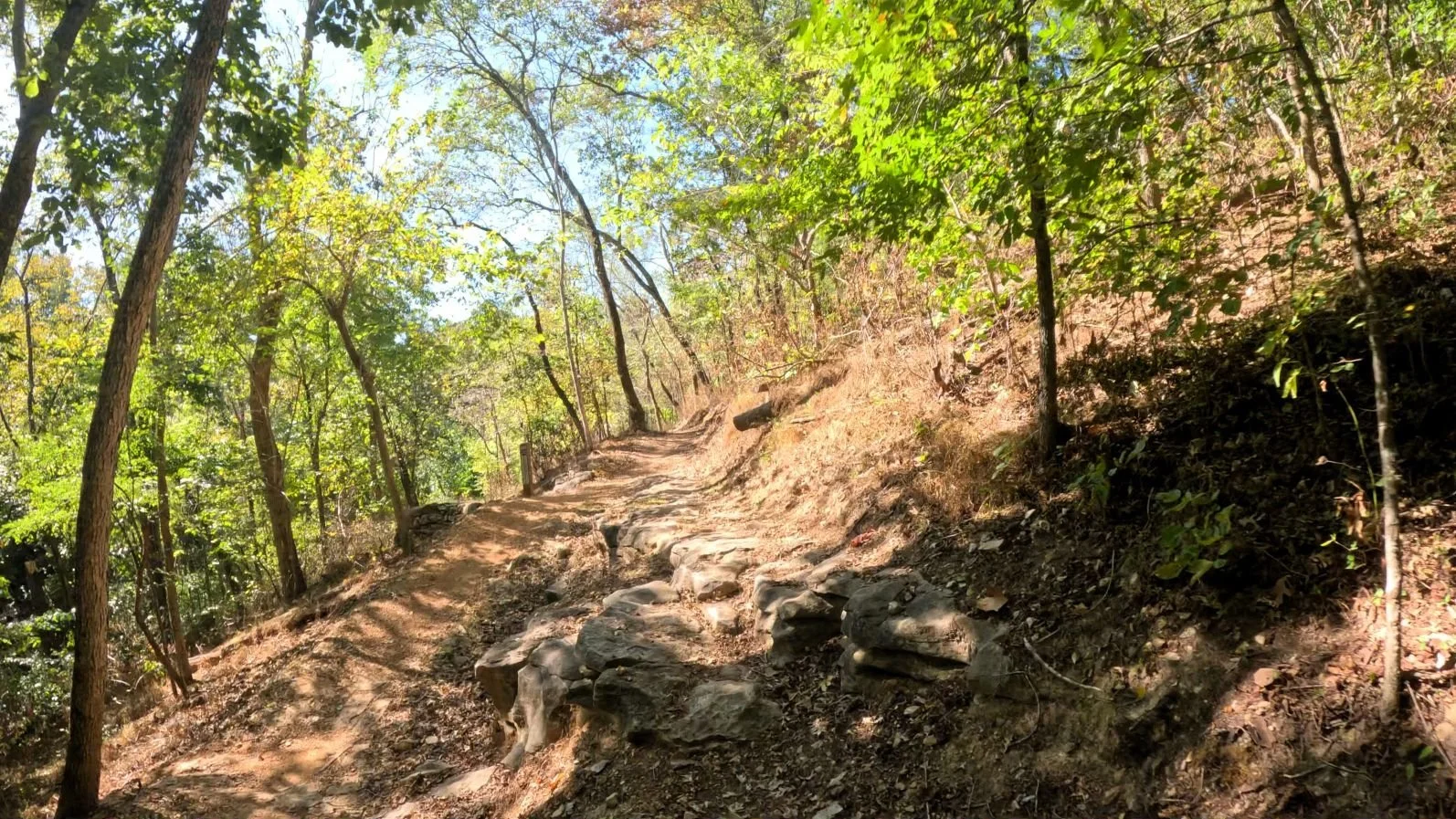 A rocky section of Angus Chute before the intersection with Ozone.